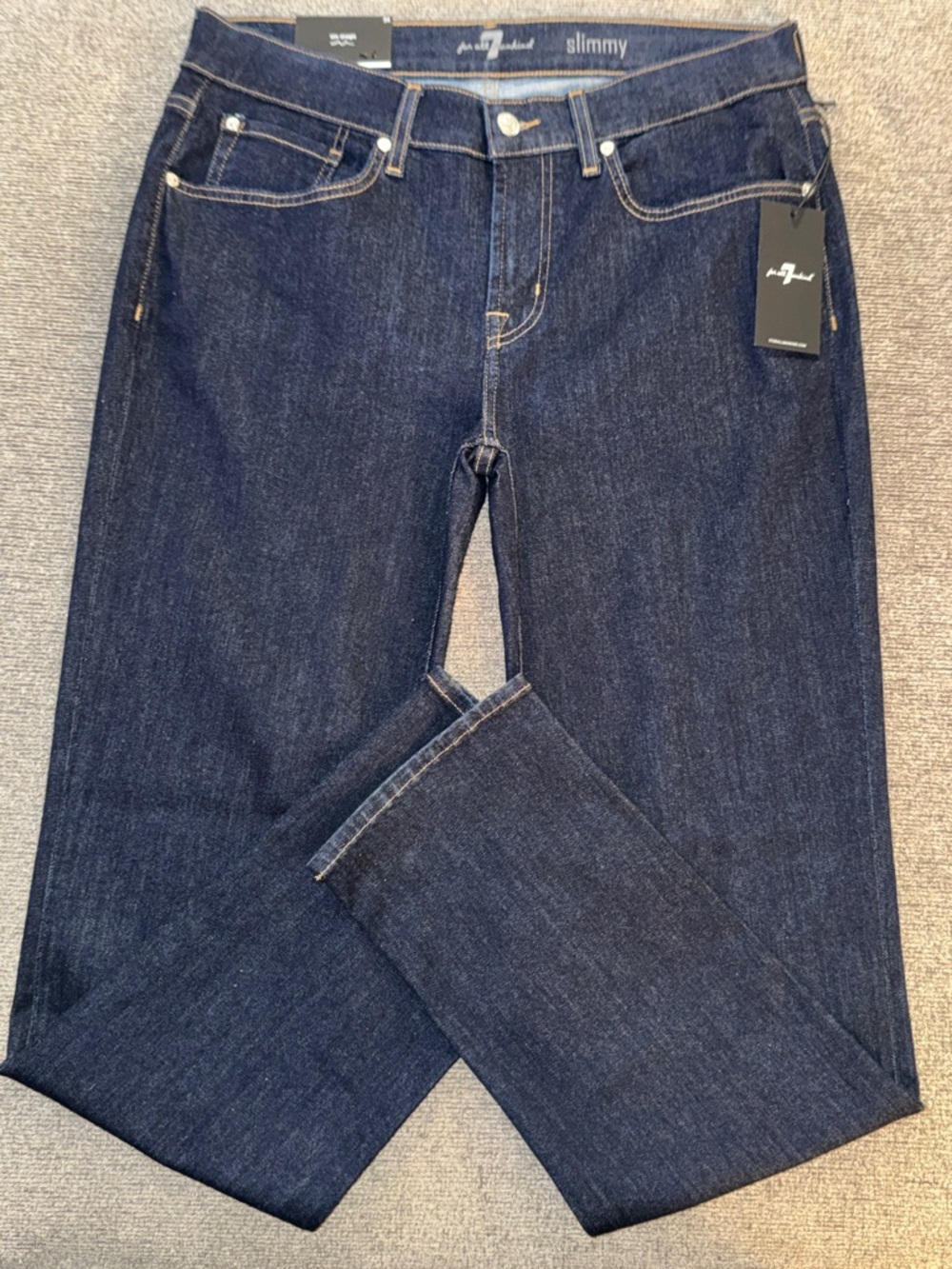7 For All Mankind Men's Slim Jeans - Dark Indigo